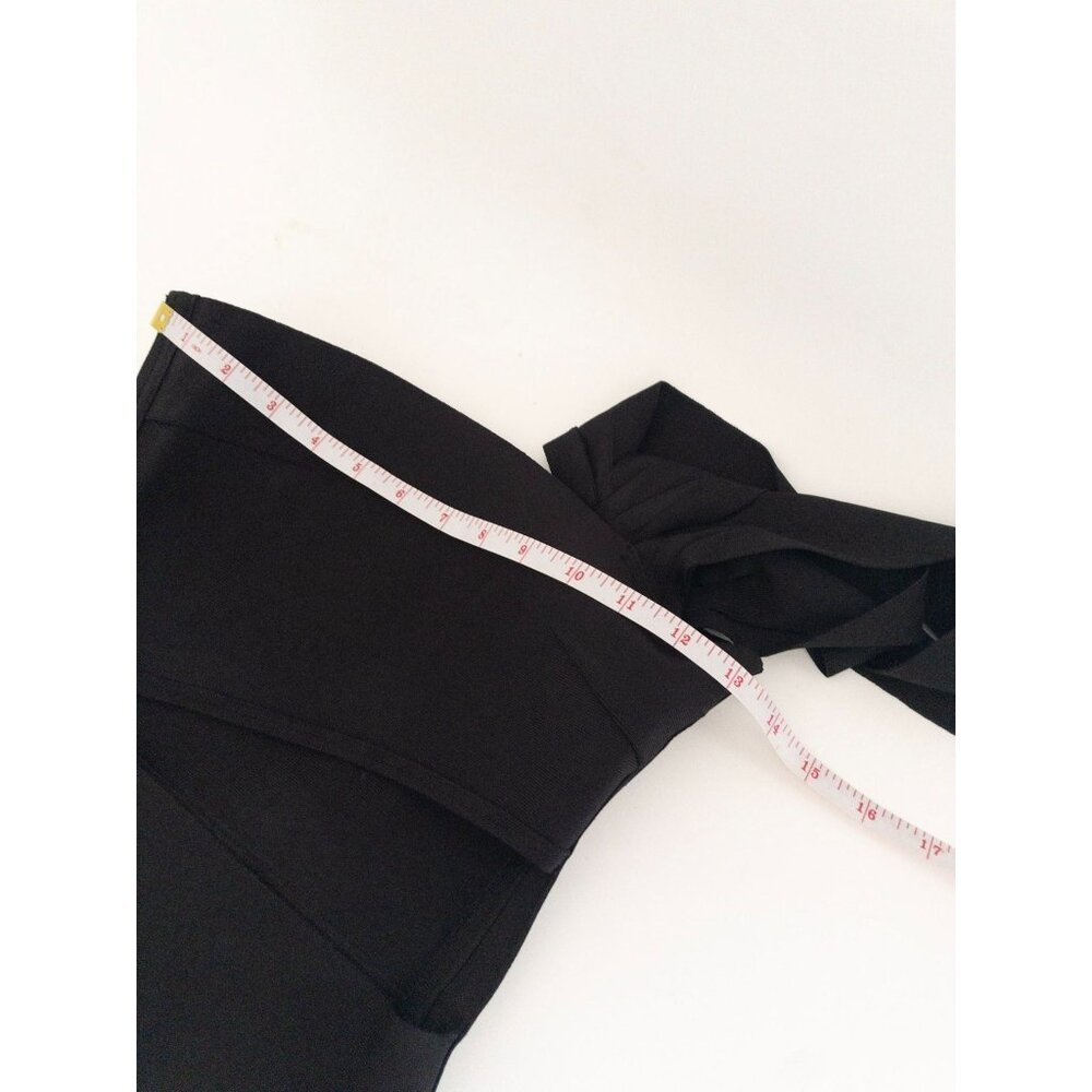Black One-Shoulder Cutout Midi Dress - Picture 11 of 14